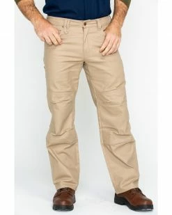 Hawx Men's Stretch Canvas Utility Work Pants Beige/khaki