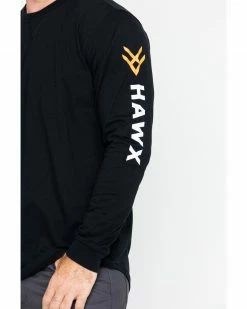 Hawx Men's Logo Crew Long Sleeve Work T-Shirt Dark Orange 14 Hawx Men's Logo Crew Long Sleeve Work T-Shirt Dark Orange -Hawx Shop 2000242480 001 P4