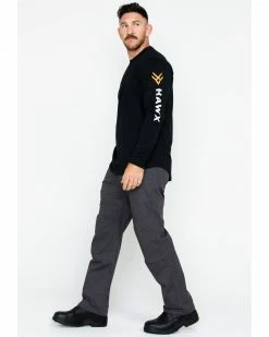 Hawx Men's Logo Crew Long Sleeve Work T-Shirt Dark Orange 16 Hawx Men's Logo Crew Long Sleeve Work T-Shirt Dark Orange -Hawx Shop 2000242480 001 P6