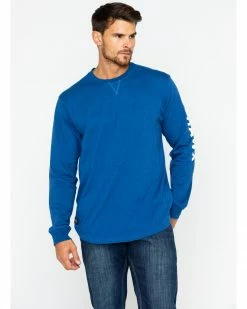 Hawx Men's Logo Crew Long Sleeve Work T-Shirt Dark Orange 18 Hawx Men's Logo Crew Long Sleeve Work T-Shirt Dark Orange -Hawx Shop 2000242480 403 P1