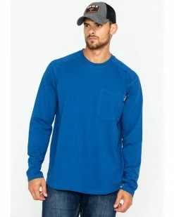 Hawx Men's Solid Pocket Crew Long Sleeve Work T-Shirt - Big & Tall Heather Blue 20 Hawx Men's Solid Pocket Crew Long Sleeve Work T-Shirt - Big & Tall Heather Blue -Hawx Shop 2000242484 403 P1