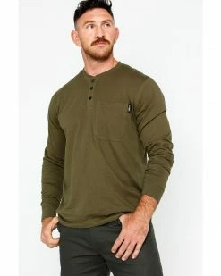 Hawx Men's Pocket Henley Work Shirt - Big & Tall Olive 17 Hawx Men's Pocket Henley Work Shirt - Big & Tall Olive -Hawx Shop 2000242492 341 P1