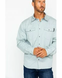 Hawx Men's Twill Snap Long Sleeve Western Work Shirt - Tall Grey 16 Hawx Men's Twill Snap Long Sleeve Western Work Shirt - Tall Grey -Hawx Shop 2000242496 020 P1 1