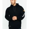 Hawx Men's Logo Sleeve Hooded Work Sweatshirt Charcoal 2 Hawx Men's Logo Sleeve Hooded Work Sweatshirt Charcoal -Hawx Shop 2000250106 001 P1