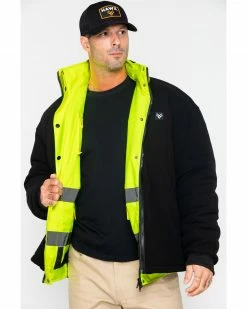 Hawx Men's 3-In-1 Bomber Hi-Vis Reflective Work Jacket Yellow 11 Hawx Men's 3-In-1 Bomber Hi-Vis Reflective Work Jacket Yellow -Hawx Shop 2000251997 700 P3