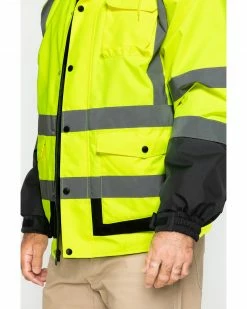 Hawx Men's 3-In-1 Bomber Hi-Vis Reflective Work Jacket Yellow 12 Hawx Men's 3-In-1 Bomber Hi-Vis Reflective Work Jacket Yellow -Hawx Shop 2000251997 700 P4