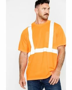 Hawx Men's Reflective Short Sleeve Work T-Shirt  Orange -Hawx Shop 2000252001 800 P1