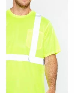 Hawx Men's Short Sleeve Reflective Work Tee - Big & Tall Yellow -Hawx Shop 2000252002 700 P3