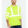 Hawx Men's Hi-Vis Reflective Long Sleeve Work Tee - Big & Tall Yellow -Hawx Shop 2000252006 700 P1