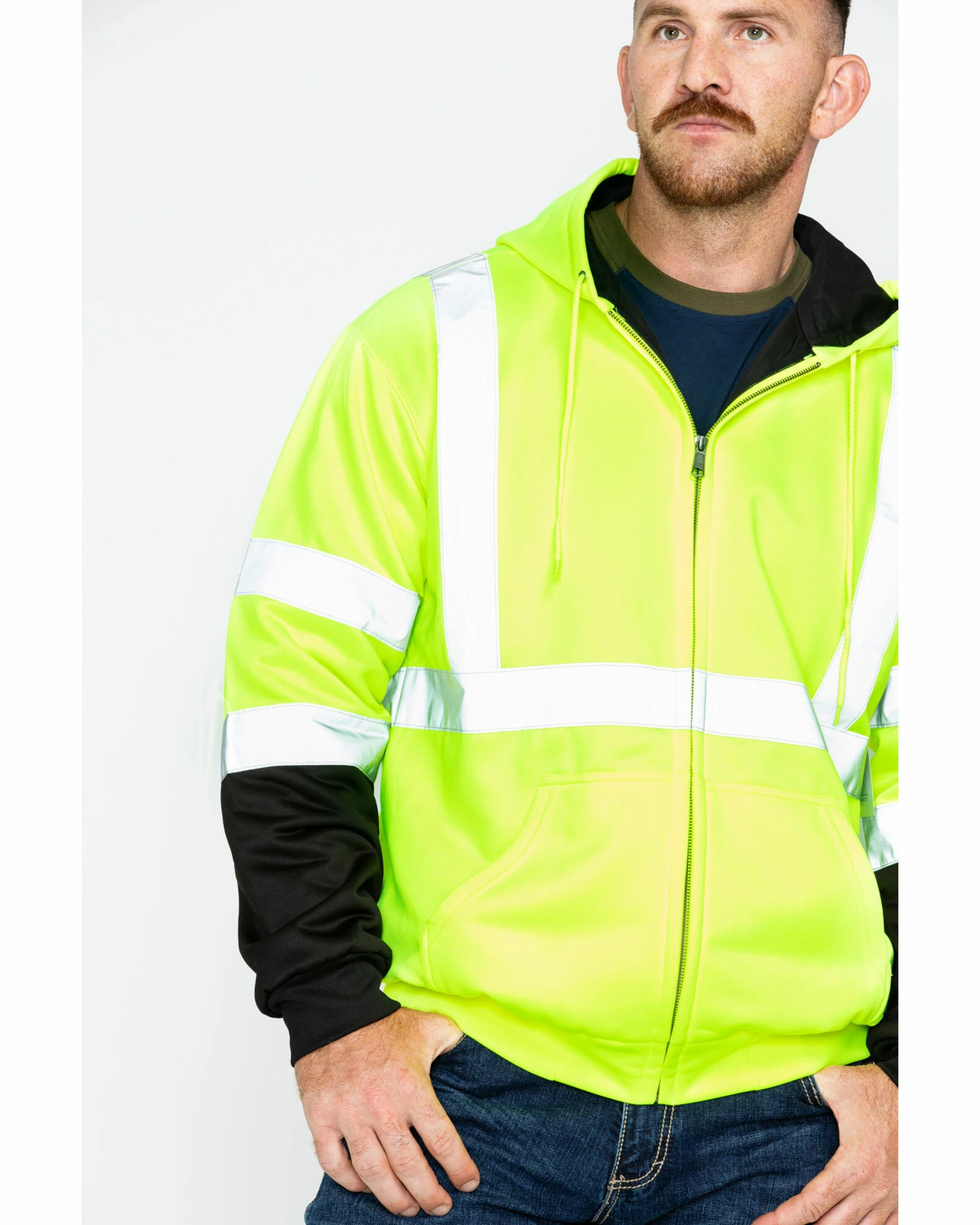 Hawx Men's Soft Shell High-Visibility Safety Jacket - Big & Tall Yellow 6 Hawx Men's Soft Shell High-Visibility Safety Jacket - Big & Tall Yellow - Image 4