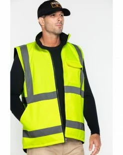 Hawx Men's Reversible Reflective Work Vest Yellow 15 Hawx Men's Reversible Reflective Work Vest Yellow -Hawx Shop 2000252009 700 P1 1