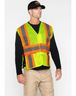 Hawx Men's 2-Tone Mesh Work XL Vest - Big & Tall Yellow