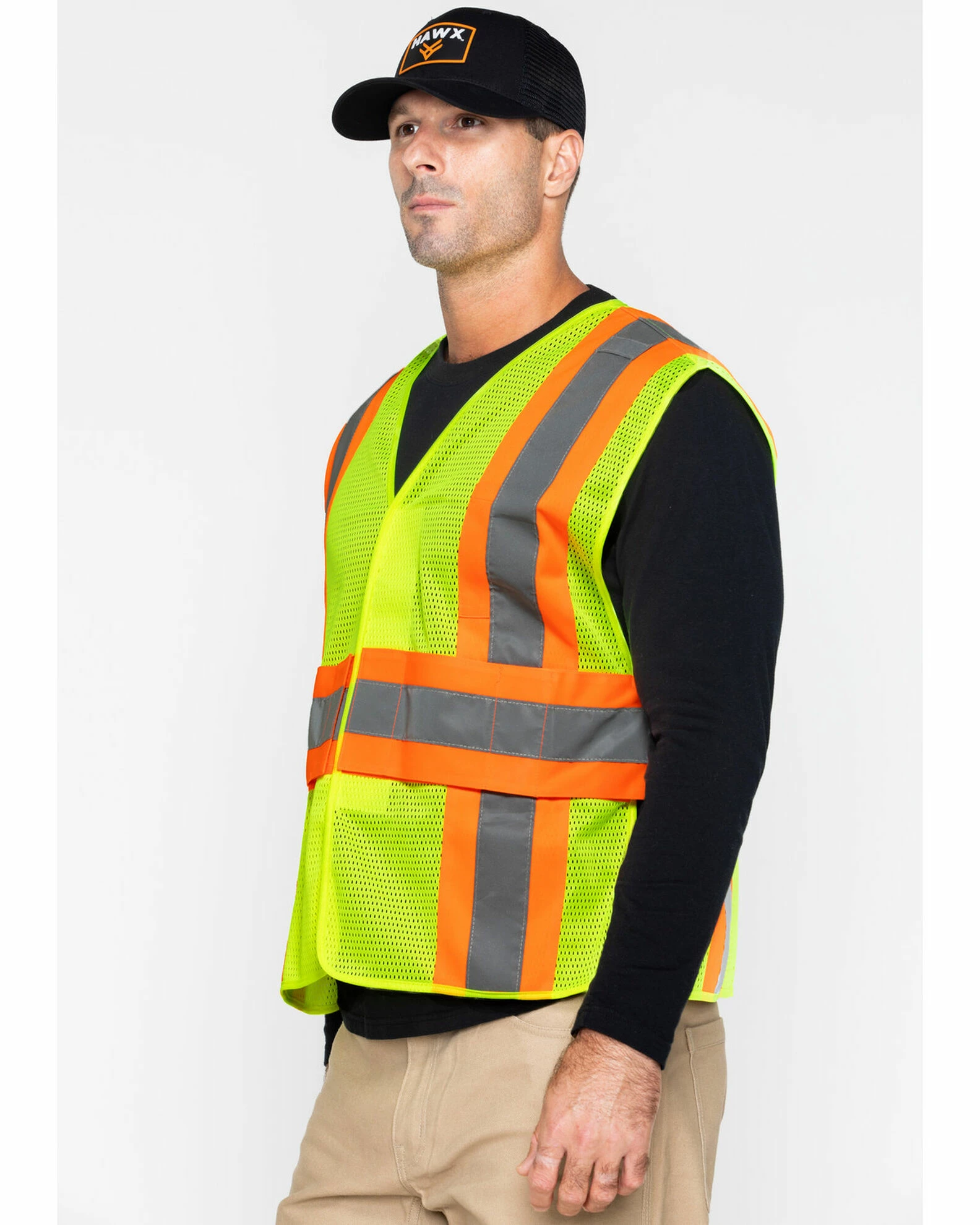 Hawx Men's 2-Tone Mesh Work XL Vest - Big & Tall Yellow 6 Hawx Men's 2-Tone Mesh Work XL Vest - Big & Tall Yellow - Image 4