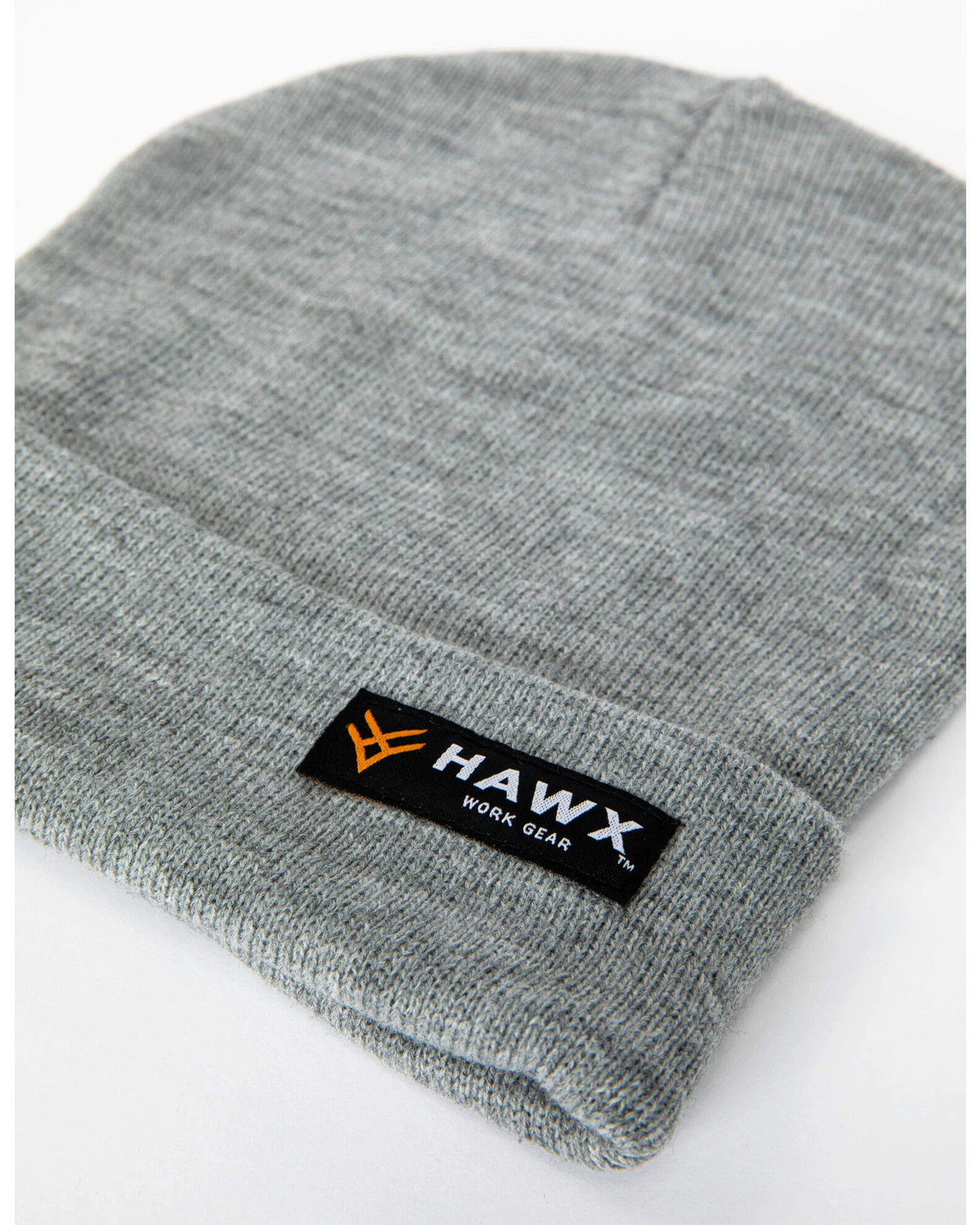 Hawx® Men's Heather Grey Logo Bar Beanie 4 Hawx® Men's Heather Grey Logo Bar Beanie - Image 2