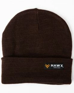 Hawx Men's Brown Logo BarĀ Beanie