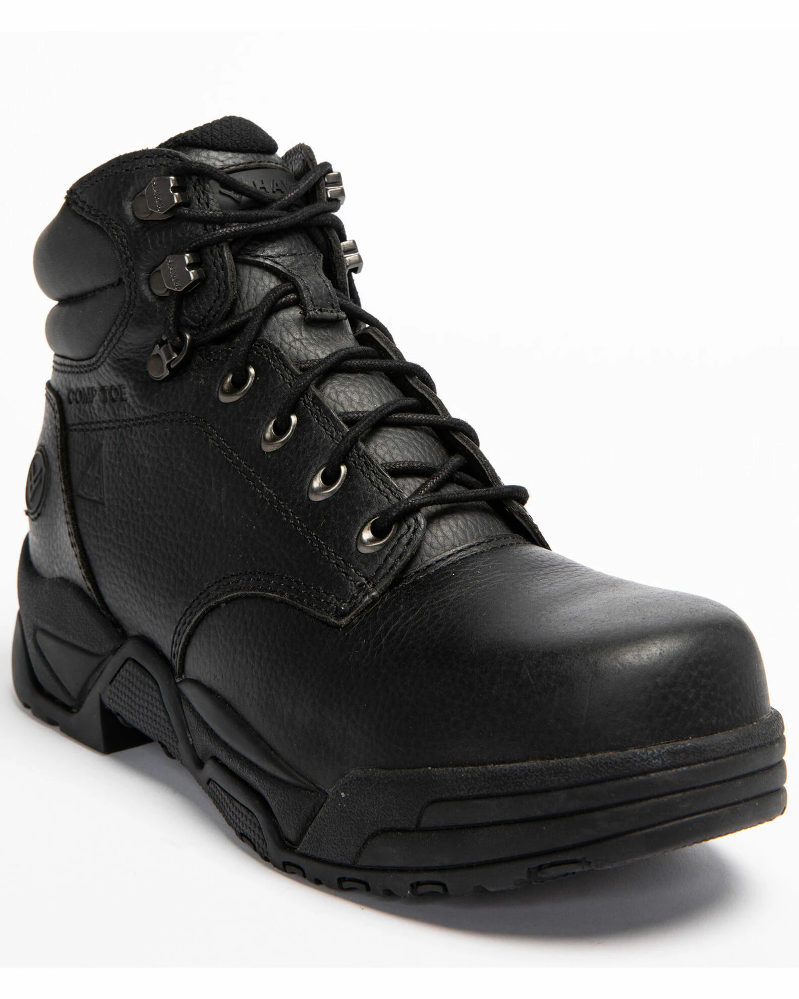 Hawx Men's Enforcer Black Lace-Up Work Boots - Composite Toe 3 Hawx Men's Enforcer Black Lace-Up Work Boots - Composite Toe