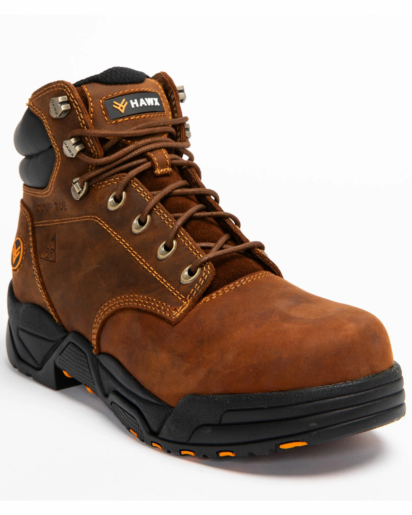 Hawx Men's Brown Enforcer Lace-Up Work Boots - Composite Toe 3 Hawx Men's Brown Enforcer Lace-Up Work Boots - Composite Toe