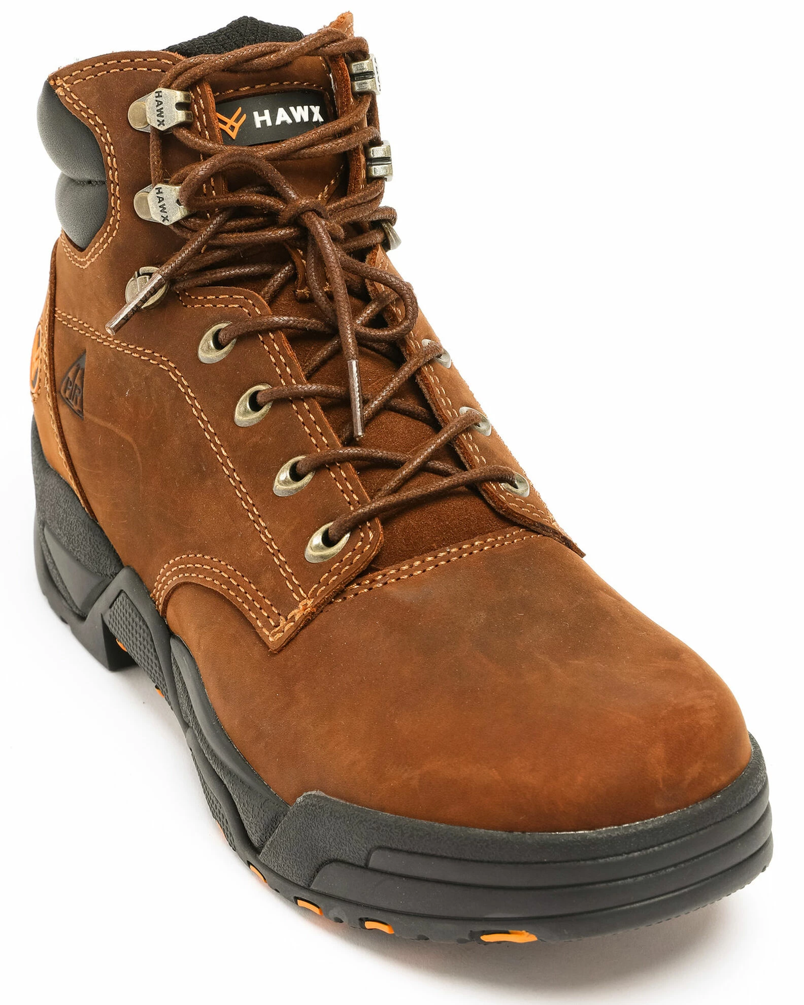 Hawx Men's Brown Enforcer Lace-Up Work Boots - Round Toe 3 Hawx Men's Brown Enforcer Lace-Up Work Boots - Round Toe