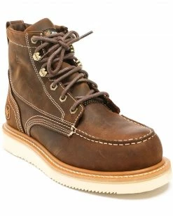 Hawx Men's Grade Moc Distressed Wedge Work Boots - Nano Composite Toe