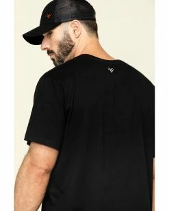 Hawx Men's Black Pocket Crew Short Sleeve Work T-Shirt - Tall  -Hawx Shop 2000276675 001 P5