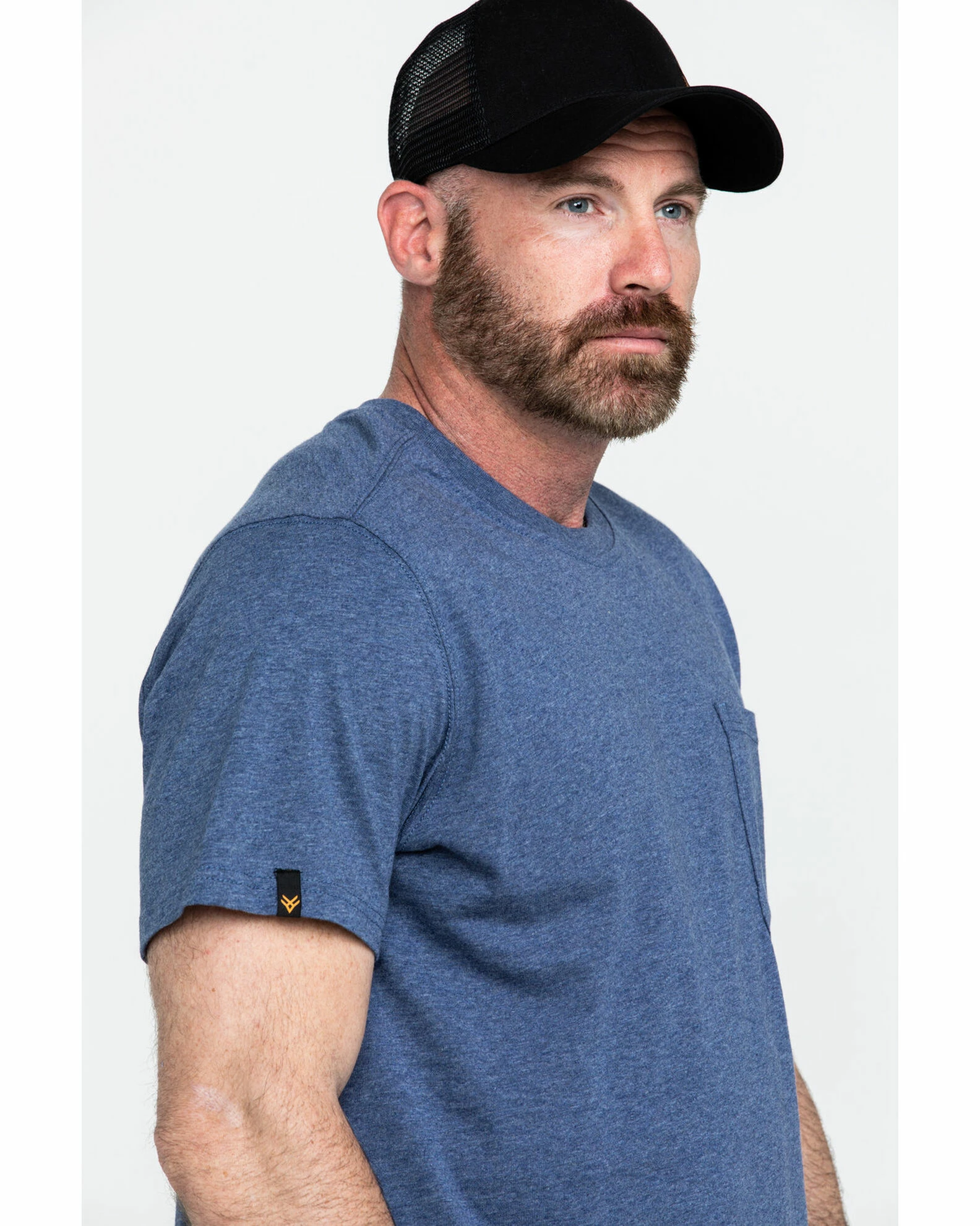 Hawx Men's Pocket Crew Short Sleeve Work T-Shirt Charcoal 5 Hawx Men's Pocket Crew Short Sleeve Work T-Shirt Charcoal - Image 3