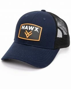 Hawx Men's Navy Rubber Patch TruckerĀ Cap