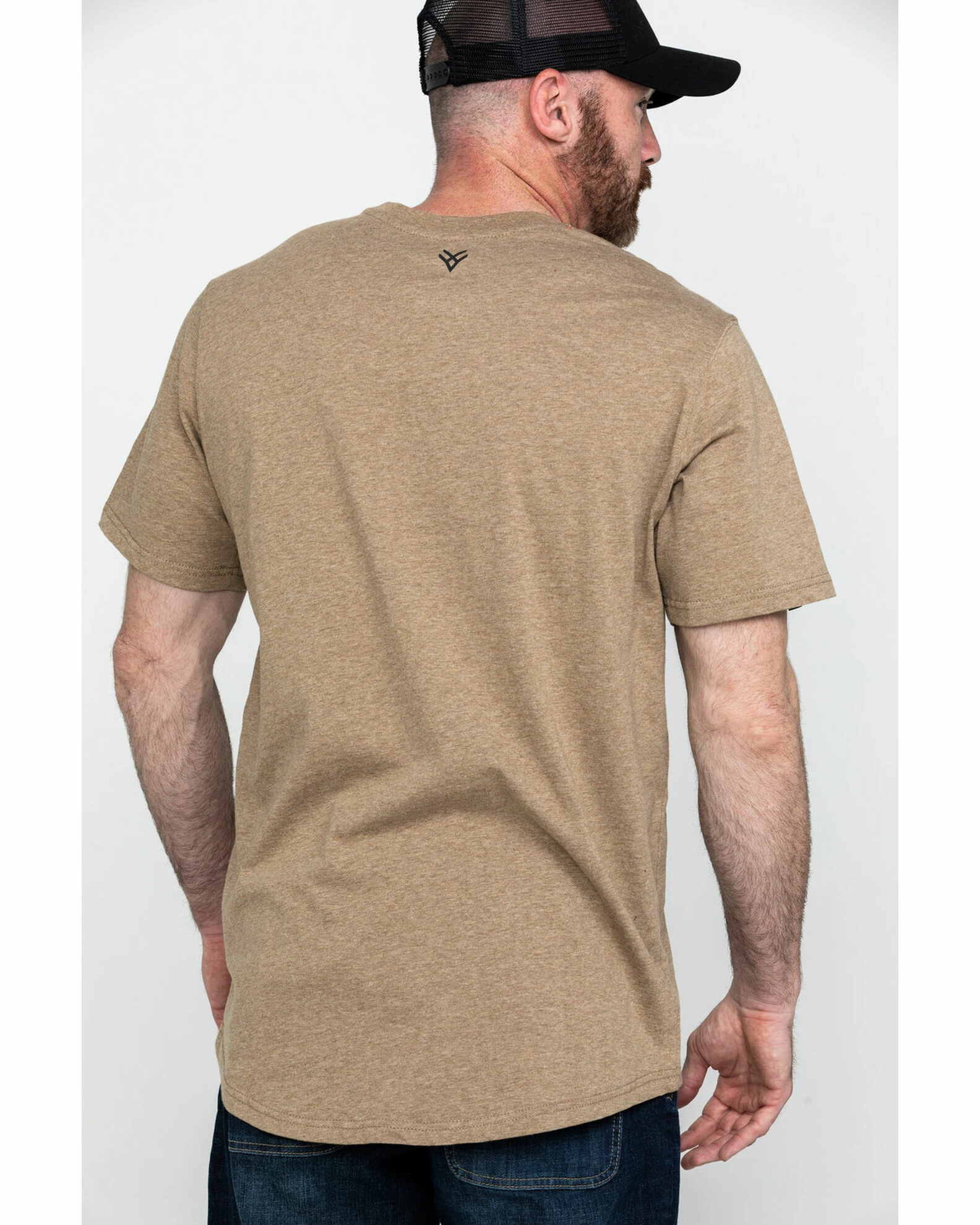 Hawx Men's Tan Pocket Crew Short Sleeve Work T-Shirt - Big 4 Hawx Men's Tan Pocket Crew Short Sleeve Work T-Shirt - Big - Image 2