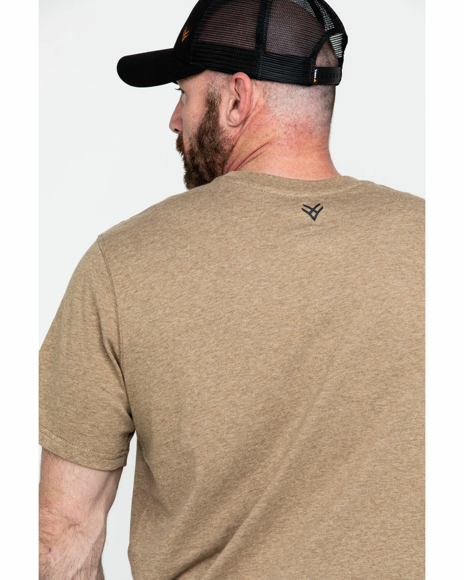 Hawx Men's Tan Pocket Crew Short Sleeve Work T-Shirt - Big 7 Hawx Men's Tan Pocket Crew Short Sleeve Work T-Shirt - Big - Image 5