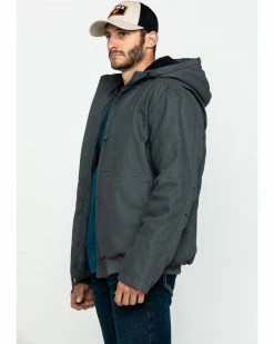 Hawx Men's Shadow Grey Canvas Quilted Bi-Swing Hooded Zip Front Jacket - Tall Dark Grey 11 Hawx Men's Shadow Grey Canvas Quilted Bi-Swing Hooded Zip Front Jacket - Tall Dark Grey -Hawx Shop 2000283395 021 P3