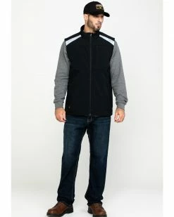 Hawx Men's Black Reflective Softshell Moto Work Vest - Tall 14 Hawx Men's Black Reflective Softshell Moto Work Vest - Tall -Hawx Shop 2000283416 001 P6