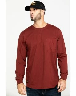 Hawx Men's Red Pocket Long Sleeve Work T-Shirt  -Hawx Shop 2000283421 600 P1 1