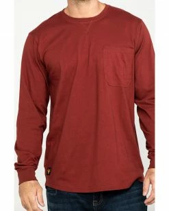 Hawx Men's Red Pocket Long Sleeve Work T-Shirt  -Hawx Shop 2000283421 600 P4