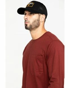 Hawx Men's Red Pocket Long Sleeve Work T-Shirt  -Hawx Shop 2000283421 600 P5