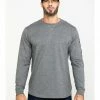 Hawx Men's Grey Logo Sleeve Long Sleeve Work T-Shirt - Tall  Heather Grey -Hawx Shop 2000283439 070 P1