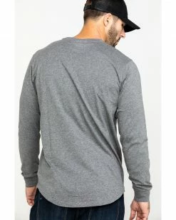 Hawx Men's Grey Logo Sleeve Long Sleeve Work T-Shirt - Tall  Heather Grey -Hawx Shop 2000283439 070 P2
