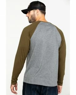 Hawx Men's Olive Baseball Raglan Crew Long Sleeve Work Shirt - Tall 10 Hawx Men's Olive Baseball Raglan Crew Long Sleeve Work Shirt - Tall -Hawx Shop 2000283450 341 P2