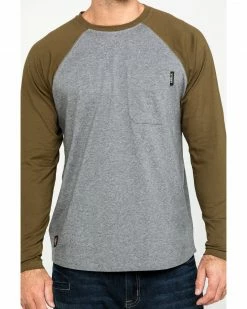 Hawx Men's Olive Baseball Raglan Crew Long Sleeve Work Shirt - Tall 12 Hawx Men's Olive Baseball Raglan Crew Long Sleeve Work Shirt - Tall -Hawx Shop 2000283450 341 P4