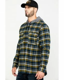 Hawx Men's Grey Plaid Hooded Flannel Work Shirt Jacket 11 Hawx Men's Grey Plaid Hooded Flannel Work Shirt Jacket -Hawx Shop 2000283461 020 P3