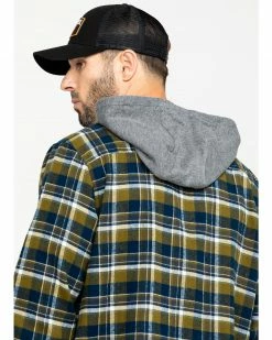 Hawx Men's Grey Plaid Hooded Flannel Work Shirt Jacket 13 Hawx Men's Grey Plaid Hooded Flannel Work Shirt Jacket -Hawx Shop 2000283461 020 P5