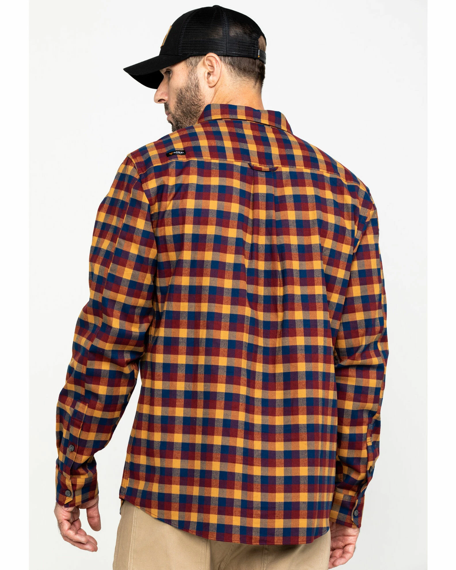 Hawx Men's Multi Fashion Stretch Plaid Flannel Long Sleeve Work Shirt 4 Hawx Men's Multi Fashion Stretch Plaid Flannel Long Sleeve Work Shirt - Image 2