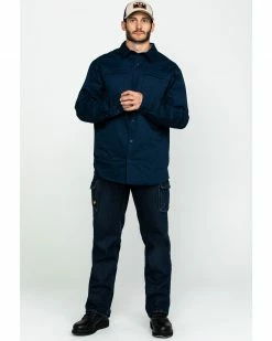 Hawx Men's Navy Stretch Twill Long Sleeve Work Shirt 14 Hawx Men's Navy Stretch Twill Long Sleeve Work Shirt -Hawx Shop 2000283468 410 P6