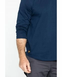 Hawx Men's Navy Logo Crew Long Sleeve Work T-Shirt - Big  -Hawx Shop 2000284088 410 P3