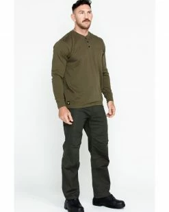 Hawx Men's Olive Pocket Henley Work Shirt - Big  -Hawx Shop 2000284090 341 P6
