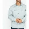 Hawx Men's Grey Twill Snap Western Work Shirt - Big Light Grey 2 Hawx Men's Grey Twill Snap Western Work Shirt - Big Light Grey -Hawx Shop 2000284092 025 P1