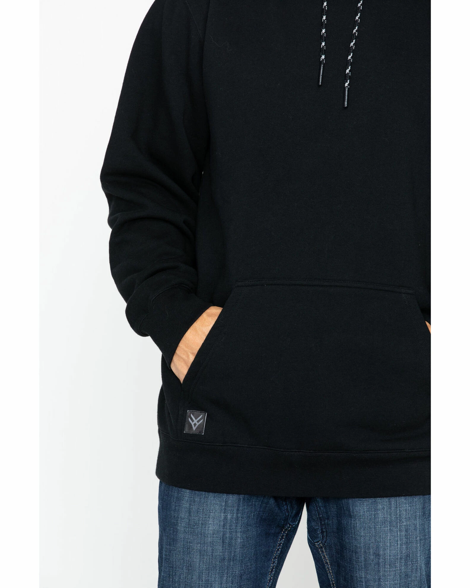 Hawx Men's Logo Sleeve Hooded Work Sweatshirt - Big Black 5 Hawx Men's Logo Sleeve Hooded Work Sweatshirt - Big Black - Image 3