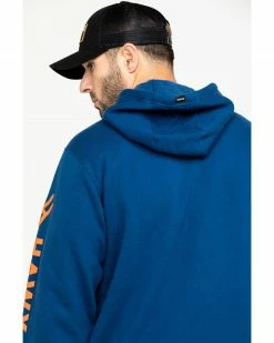 Hawx® Men's Logo Sleeve Performance Fleece Hooded Work Sweatshirt - Big & Tall Blue 13 Hawx® Men's Logo Sleeve Performance Fleece Hooded Work Sweatshirt - Big & Tall Blue -Hawx Shop 2000284117 400 P5