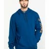 Hawx Men's Logo Sleeve Performance Fleece Hooded Work Sweatshirt - Big & Tall Blue 1 Hawx Men's Logo Sleeve Performance Fleece Hooded Work Sweatshirt - Big & Tall Blue -Hawx Shop 2000284118 400 P1