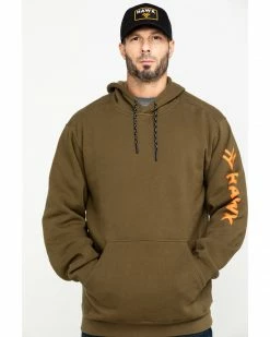 Hawx Men's Olive Logo Sleeve Performance Fleece Hooded Work Sweatshirt 15 Hawx Men's Olive Logo Sleeve Performance Fleece Hooded Work Sweatshirt -Hawx Shop 2000284119 341 P1 1