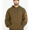 Hawx Men's Olive Logo Sleeve Performance Fleece Hooded Work Sweatshirt 2 Hawx Men's Olive Logo Sleeve Performance Fleece Hooded Work Sweatshirt -Hawx Shop 2000284119 341 P1