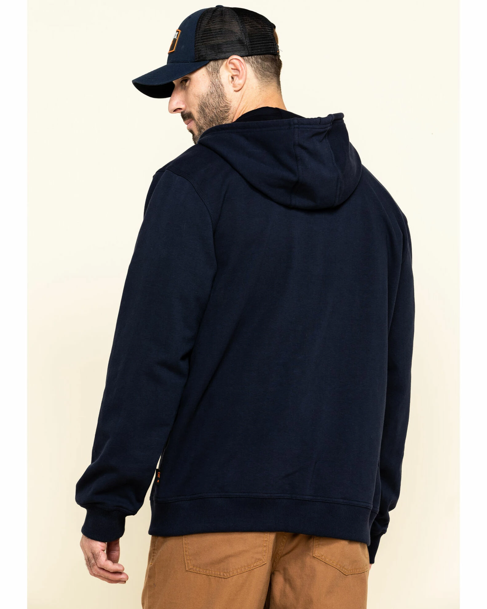 Hawx Men's FR Zip Up Fleece Work Hoodie - Tall Navy 4 Hawx Men's FR Zip Up Fleece Work Hoodie - Tall Navy - Image 2